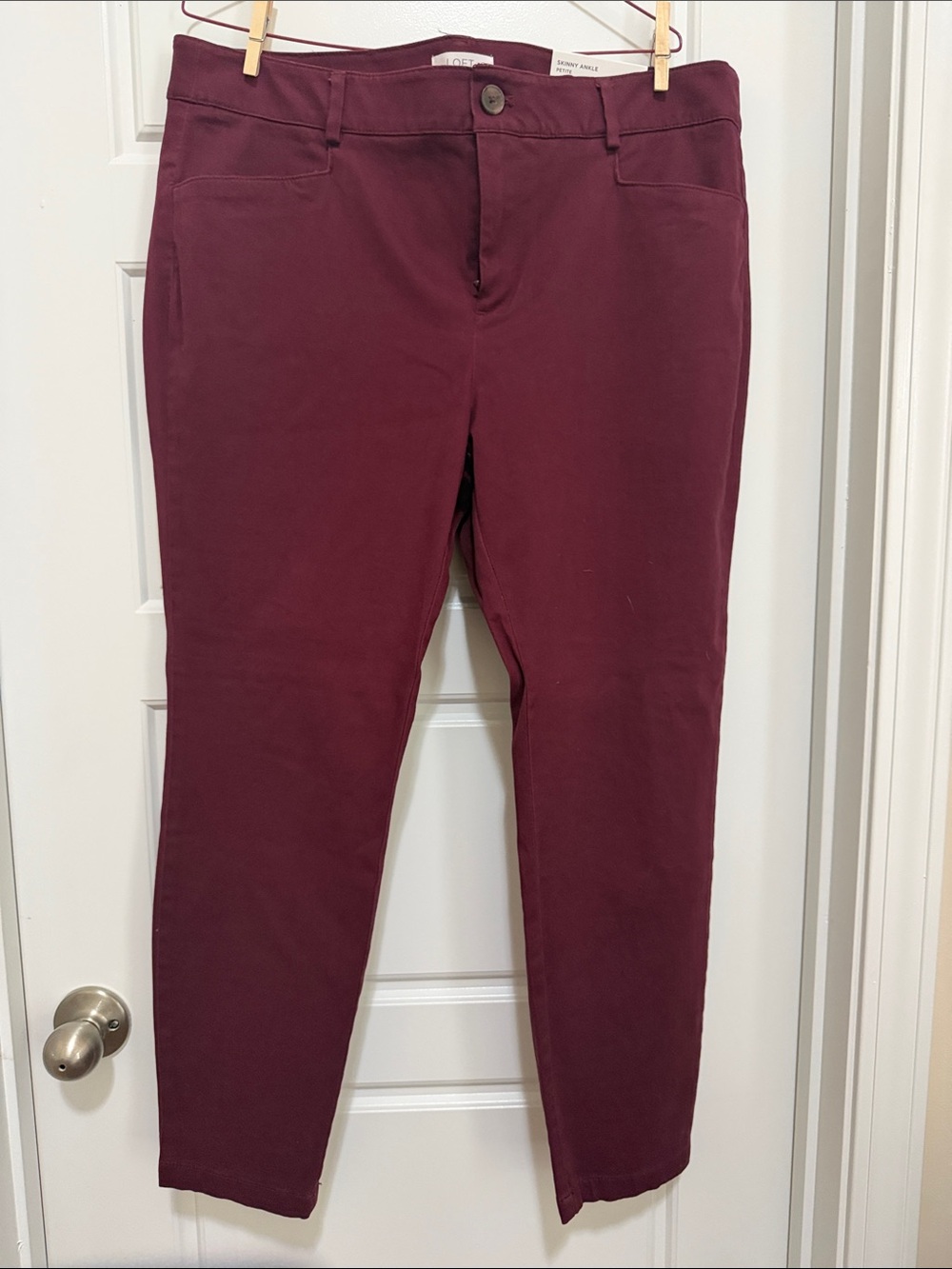 LOFT Women's Wine Skinny Jeans